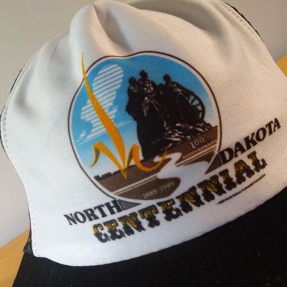 Vintage North Dakota Centennial Snap Back Trucker Hat - Picture 2 of 8